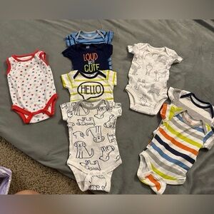Colorful Striped and Animal Print Bodysuits for Kids